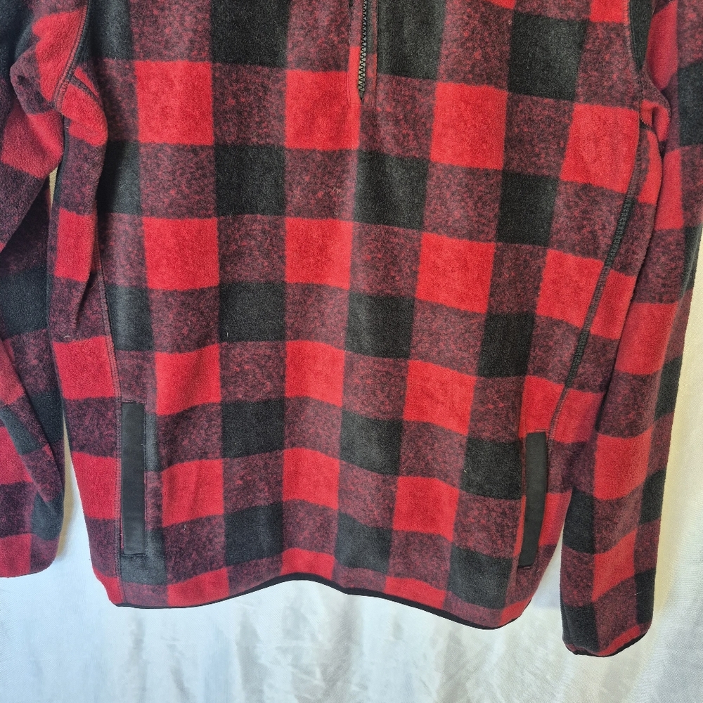 Pendleton Red Black Pull Over 1/4 Zip Jacket Mens… - image 2